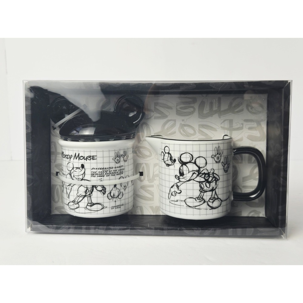 Disney Sketchbook sugar‎ and creamer set NEW Mickey Mouse